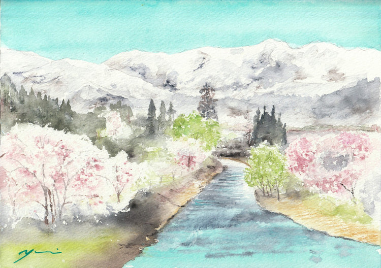 早春大出公園　(長野県白馬村)