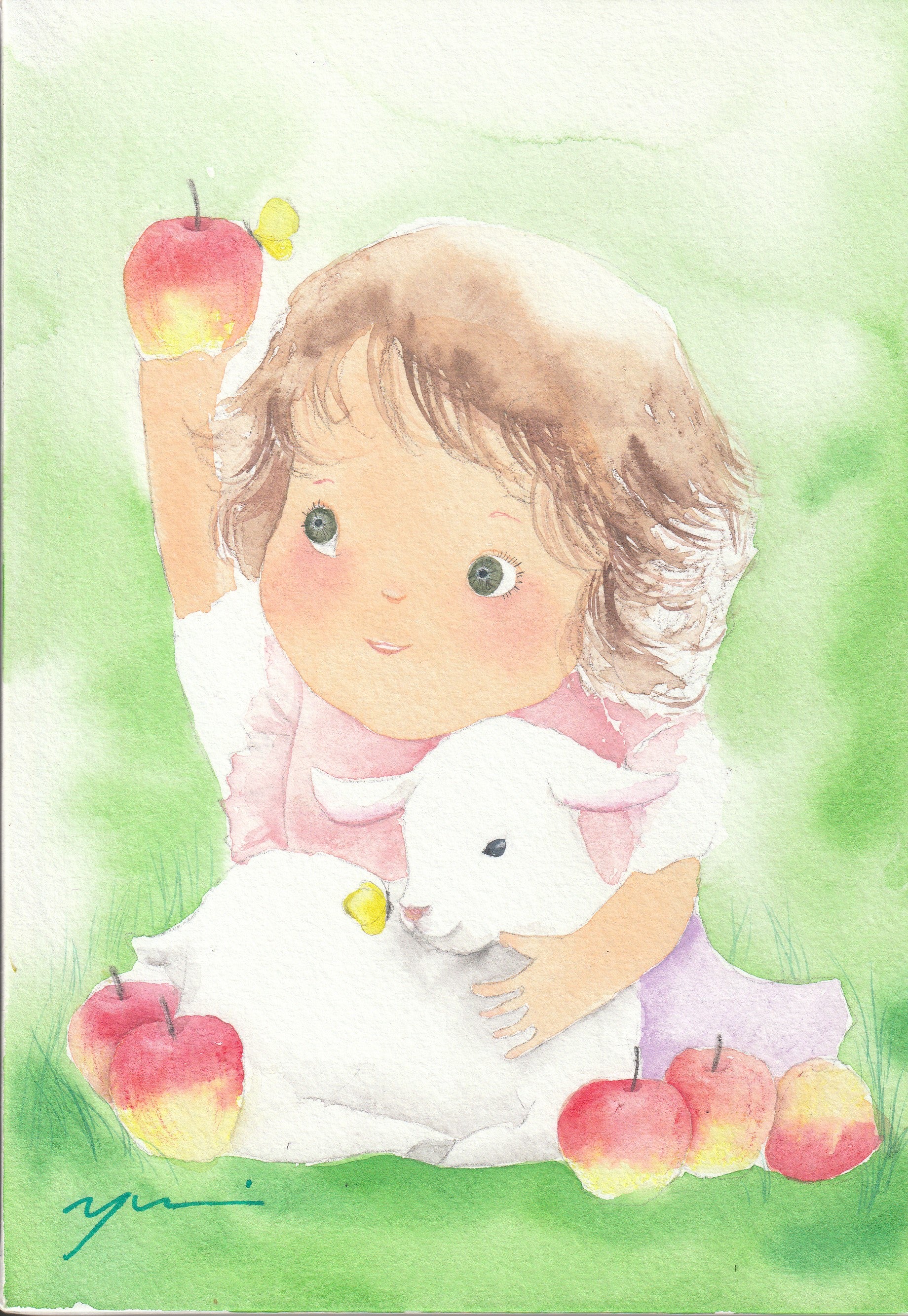 （原画）夏の夢の花【SMサイズ／水彩画／#2474】 cherryさま専用7月（原画）森の風【SMサイズ／水彩画／#2227】